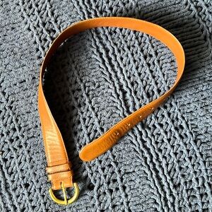 Vintage Coach belt, real tan leather, British tan leather